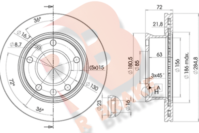 R BRAKE 78RBD10187