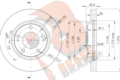 R BRAKE 78RBD25399