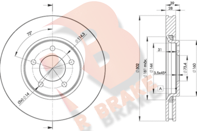 R BRAKE 78RBD23918