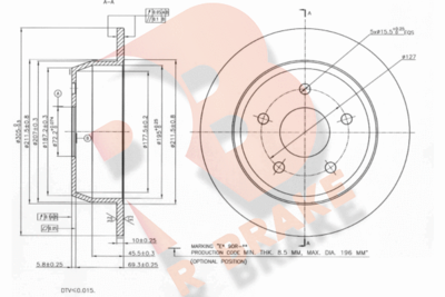 R BRAKE 78RBD25118