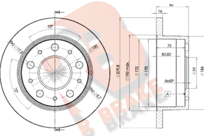 R BRAKE 78RBD14696