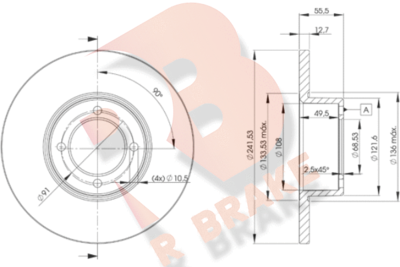 R BRAKE 78RBD20751