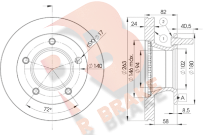 R BRAKE 78RBD10180