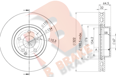 R BRAKE 78RBD25558