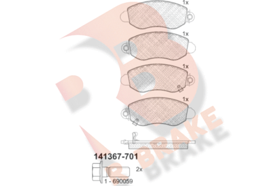 R BRAKE RB1367-701