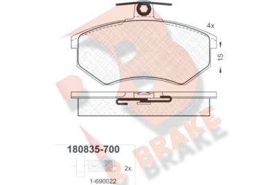 R BRAKE RB0835-700