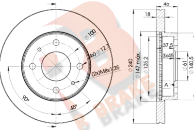 R BRAKE 78RBD25800