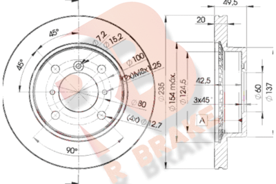 R BRAKE 78RBD26101