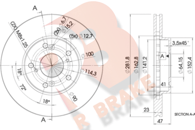 R BRAKE 78RBD21257