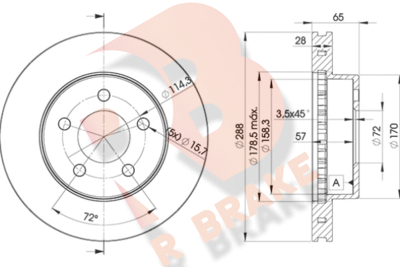 R BRAKE 78RBD25121