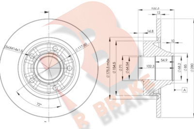 R BRAKE 78RBD16846