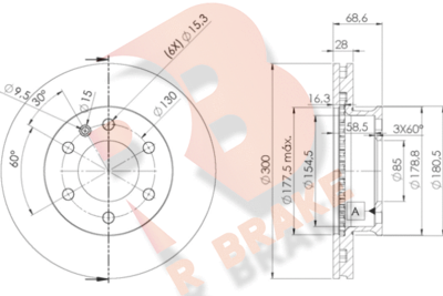 R BRAKE 78RBD20190