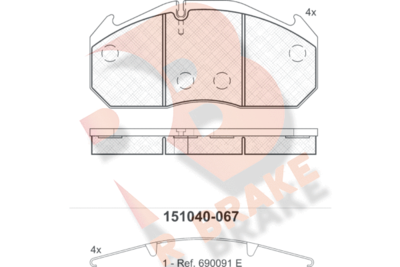 R BRAKE RB1040