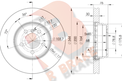 R BRAKE 78RBD22207