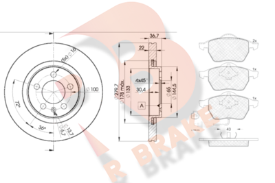 R BRAKE 3R13965603 R BRAKE 3R13965603