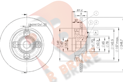 R BRAKE 78RBD14745