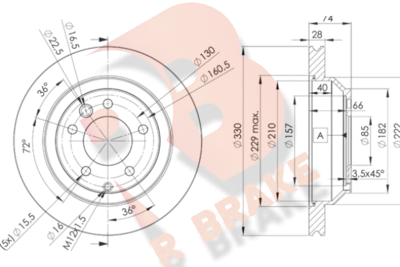 R BRAKE 78RBD23328