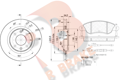 R BRAKE 3R14204750 R BRAKE 3R14204750