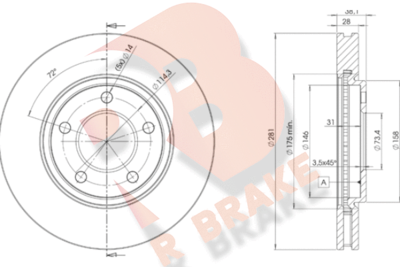 R BRAKE 78RBD23002