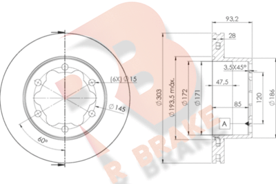 R BRAKE 78RBD10192