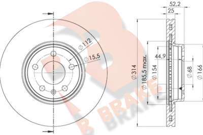 R BRAKE 78RBD26077