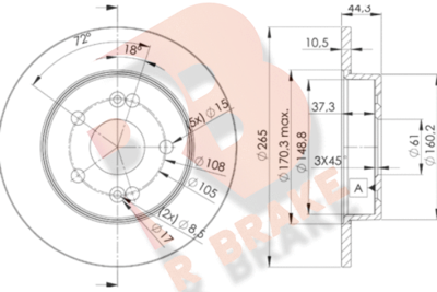 R BRAKE 78RBD24297