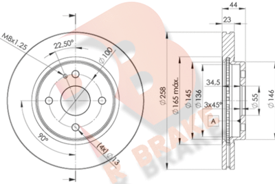 R BRAKE 78RBD26036