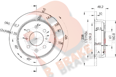 R BRAKE 78RBD20817