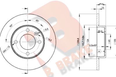 R BRAKE 78RBD23325