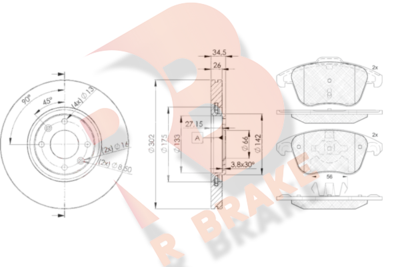 R BRAKE 3R18664698 R BRAKE 3R18664698