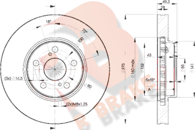 R BRAKE 78RBD20600