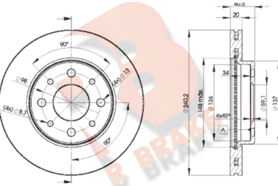 R BRAKE 78RBD28929