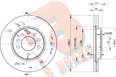 R BRAKE 78RBD29047