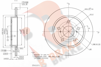 R BRAKE 78RBD22888