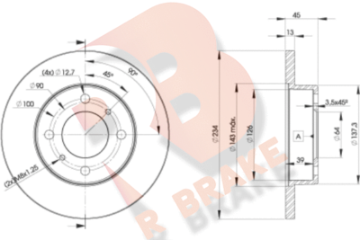 R BRAKE 78RBD29280