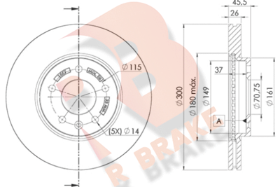 R BRAKE 78RBD21557