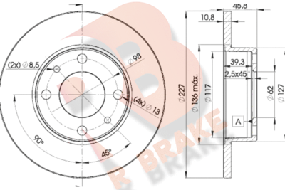 R BRAKE 78RBD25812