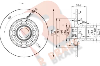 R BRAKE 78RBD15006