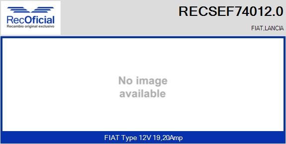 RECOFICIAL RECSEF74012.0 RECOFICIAL RECSEF74012.0