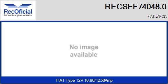RECOFICIAL RECSEF74048.0 RECOFICIAL RECSEF74048.0