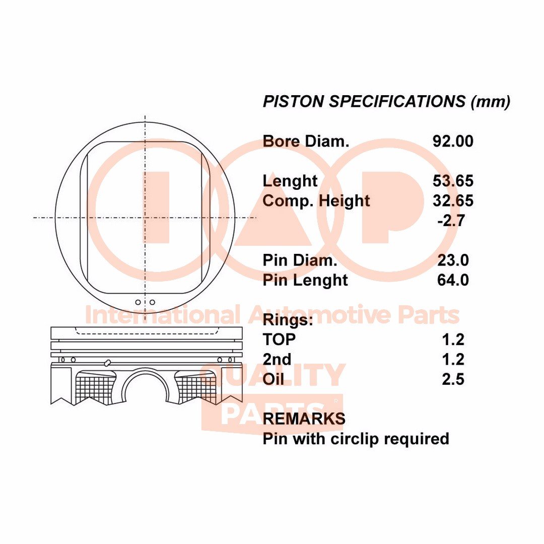 IAP QUALITY PARTS 100-15056