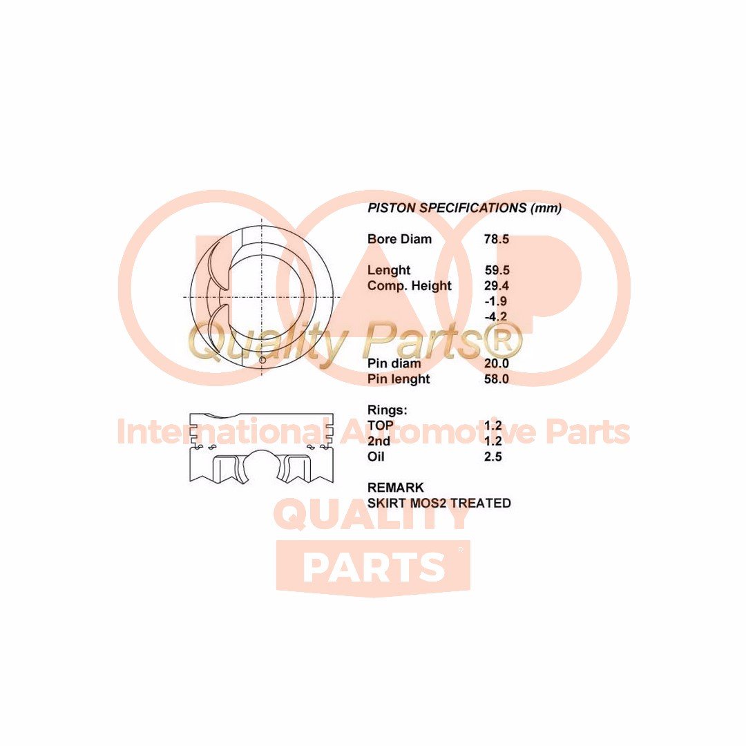 IAP QUALITY PARTS 100-16098