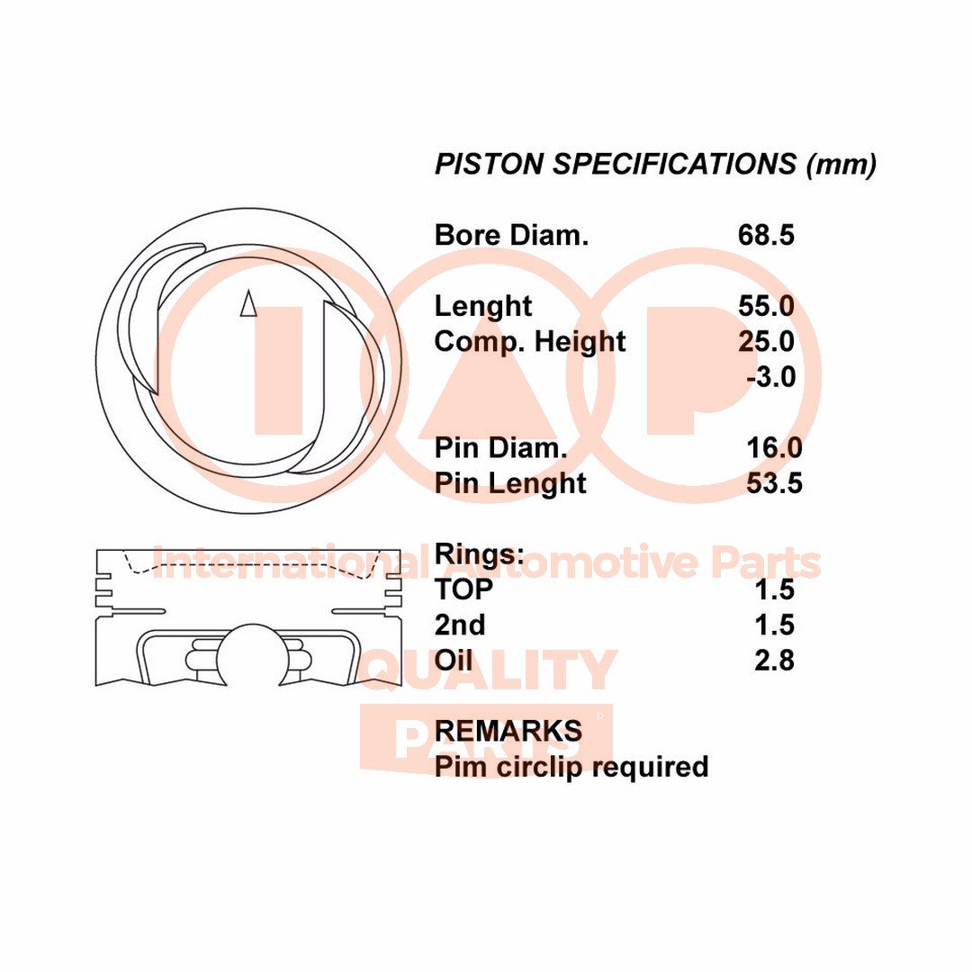 IAP QUALITY PARTS 101-16080