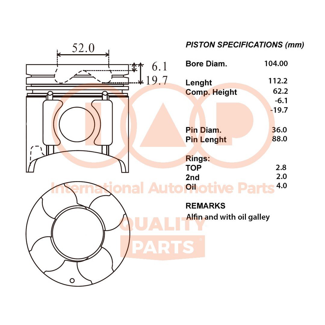 IAP QUALITY PARTS 100-12106