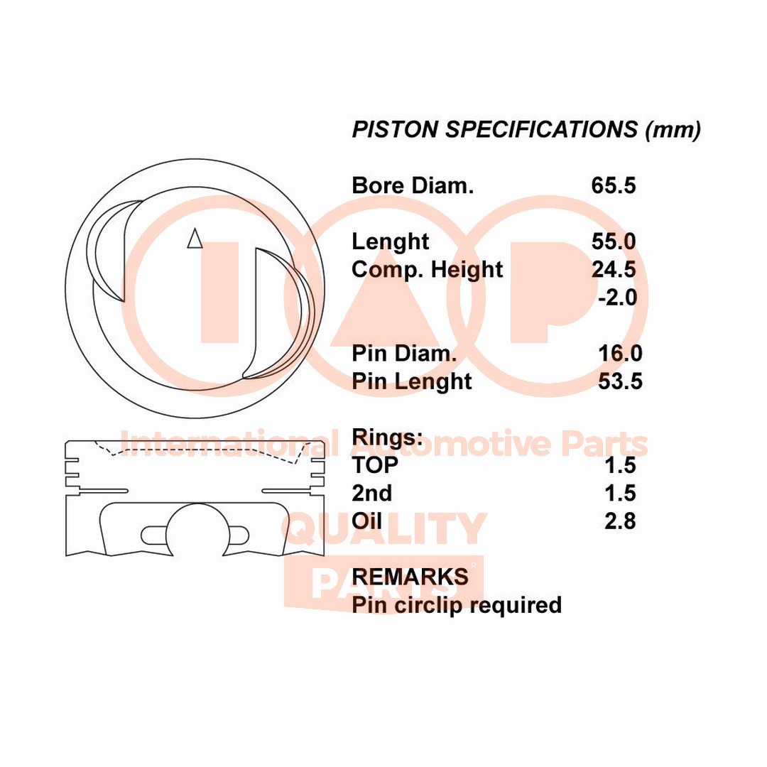 IAP QUALITY PARTS 101-16020