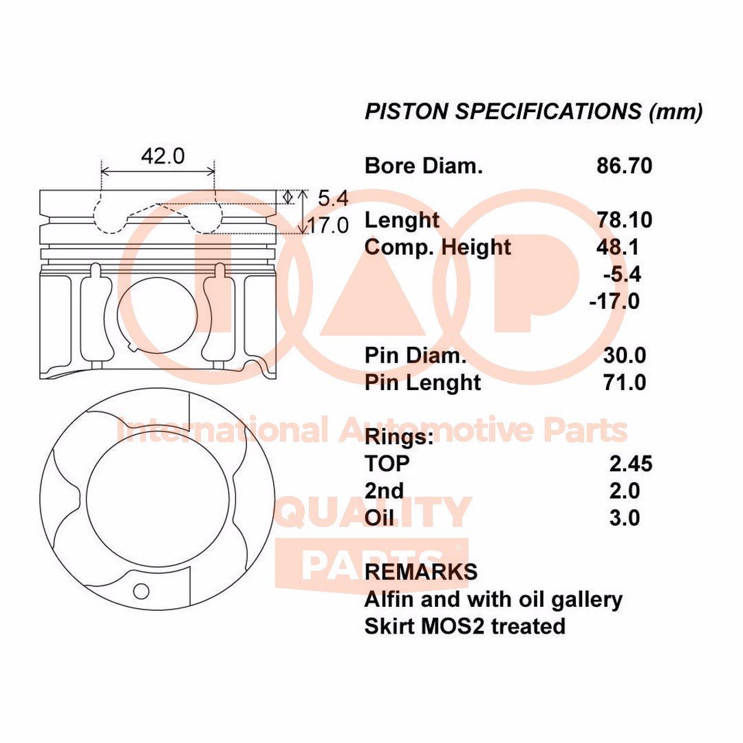 IAP QUALITY PARTS 100-18035