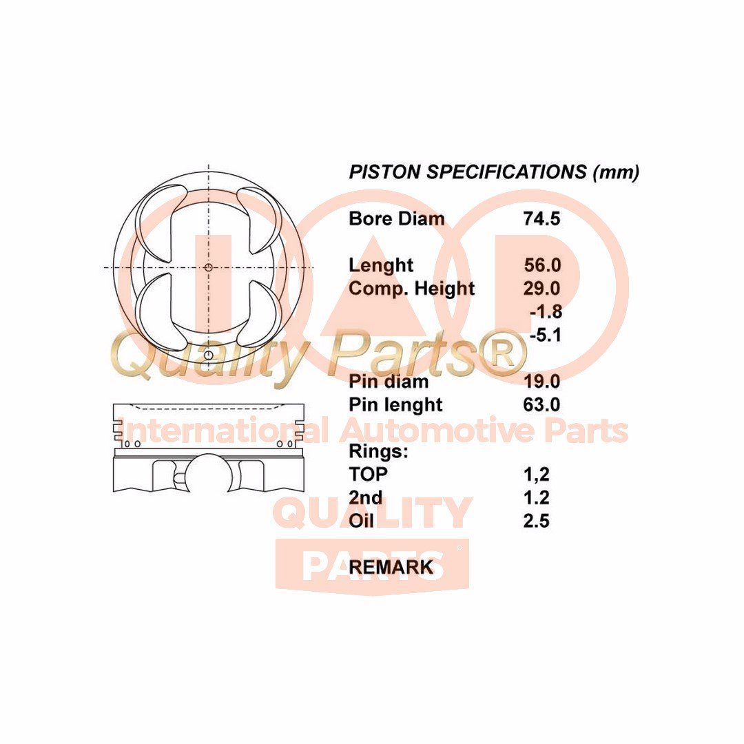 IAP QUALITY PARTS 100-16035