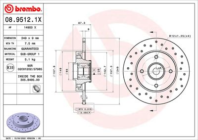 BREMBO 08.9512.1X