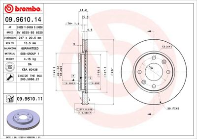 BREMBO 09.9610.14