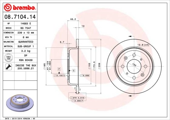 BREMBO 08.7104.11